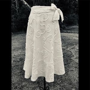 White Skirt Robert Kitchens Skirt Sz 6